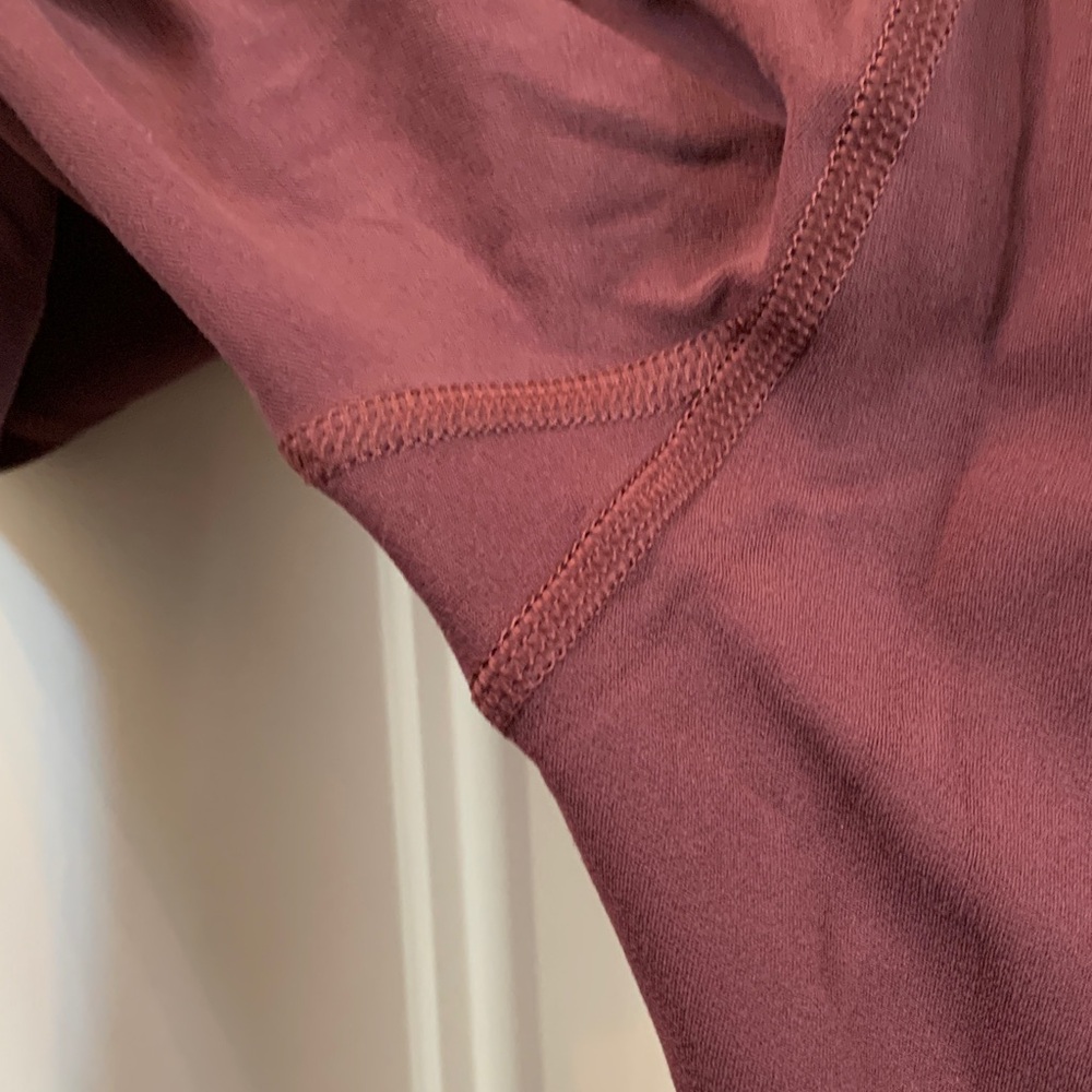 Athleta Burgundy High-Rise Inclination Moto Leggings - Picture 7 of 8